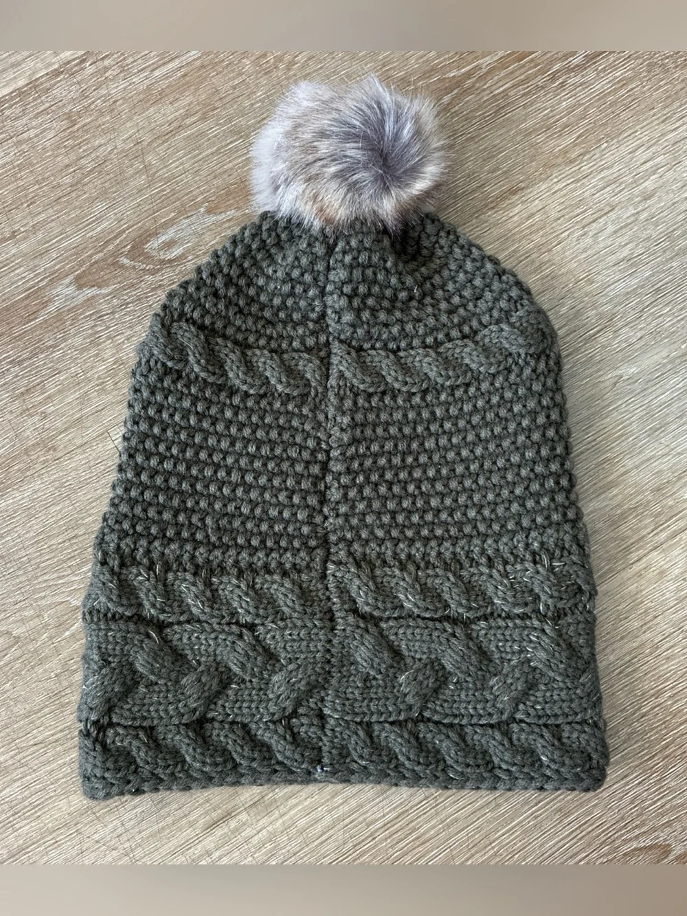 Harley-Davidson Olive Green Beanie Features A Textured Cable Knit